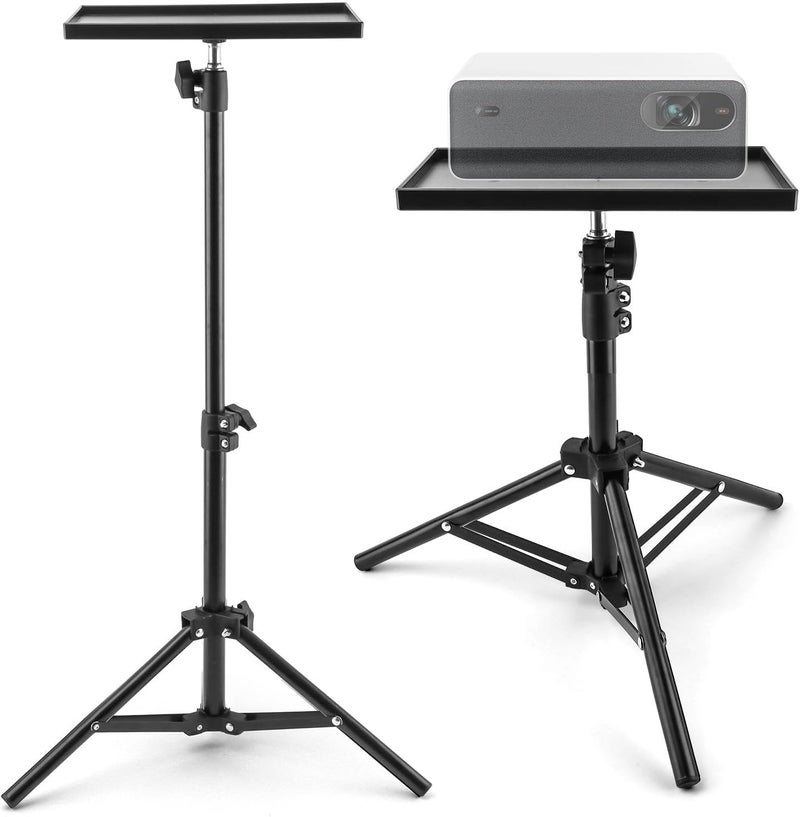 Ranjaner Projector Tripod Stand, Portable Laptop Tripod Stand, Multi Purpose DJ Equipment Studio Stand Mount Holder for Outdoor Office Home Stage, Adjustable Height 21.65 to 47.24 Inch - Image 1